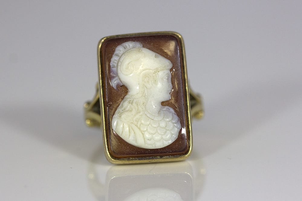 14k gold cameo ring discount