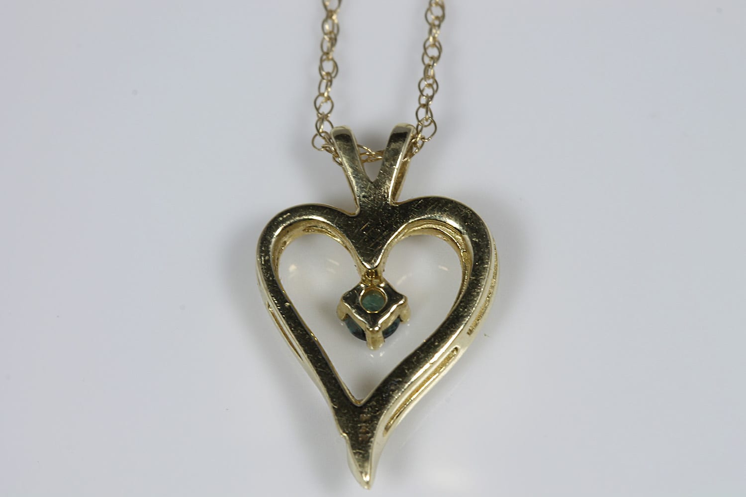 14k Yellow Gold Alexandrite Open Heart Pendant D544 - Yellow Gold Open Heart Pendant 14k Yellow Gold Alexandrite Open Heart Pendant D544 - Yellow Gold Open Heart Pendant
