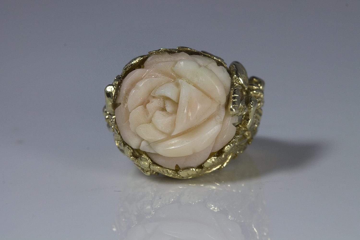 Carved rose deals ring