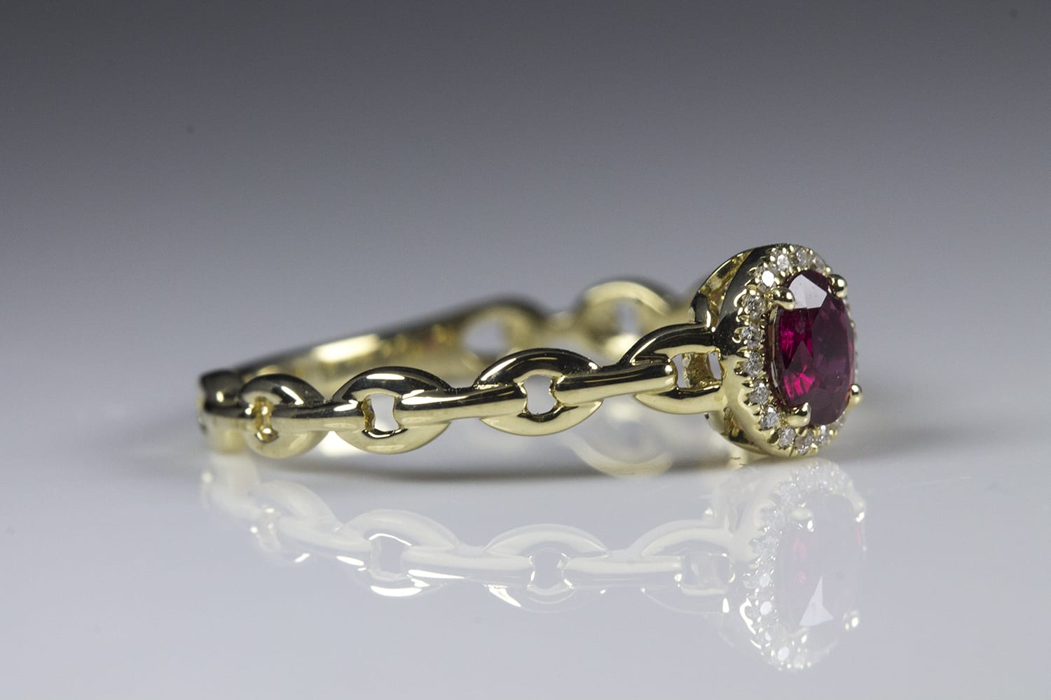 Deep red on sale ruby ring